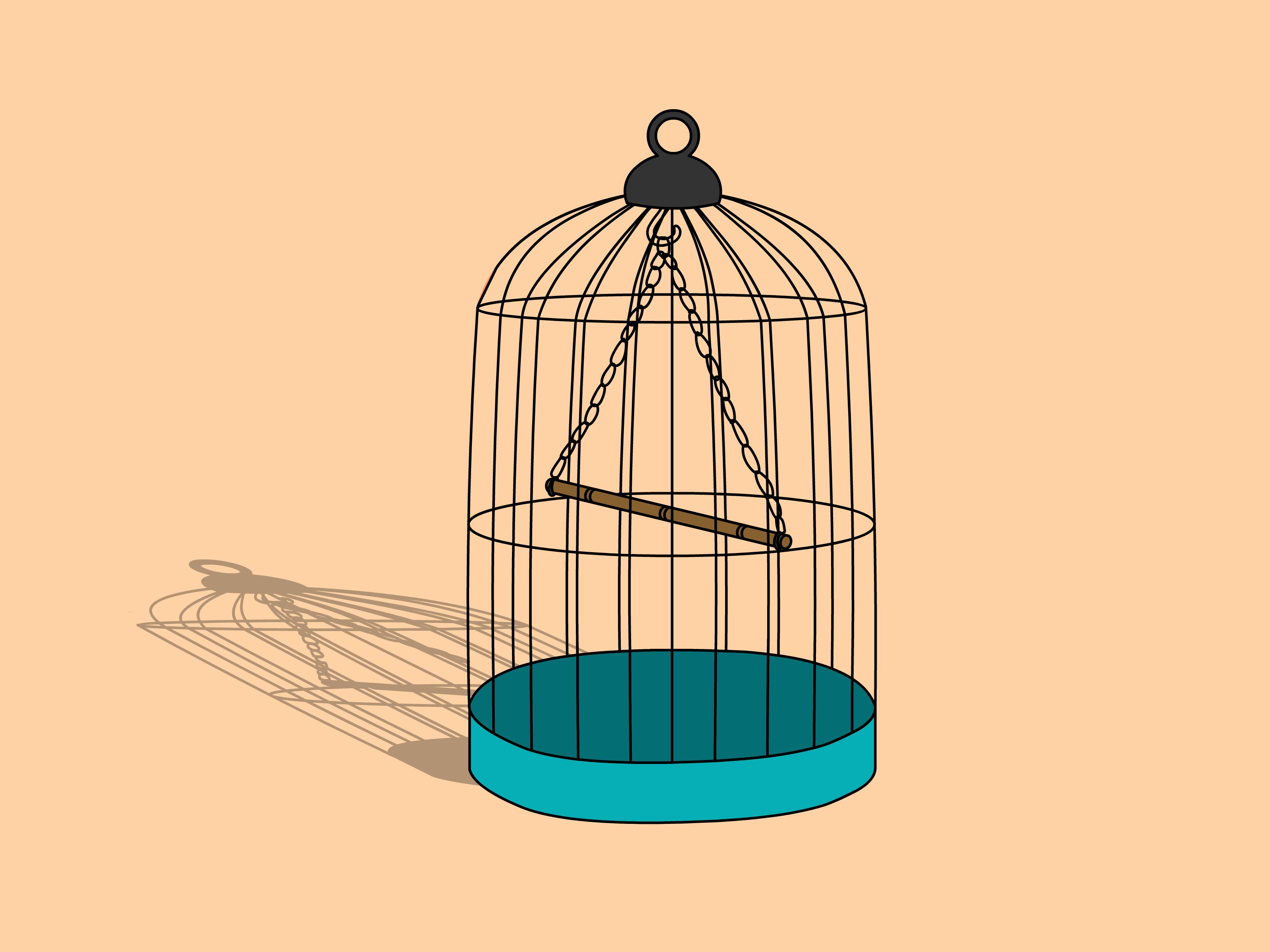 3200x2400 Draw A Bird Cage Step 7.png Illustration