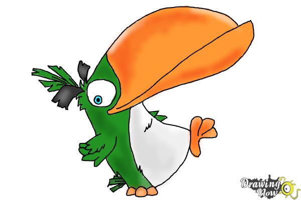 600x400 How To Draw Hal From The Angry Birds Movie