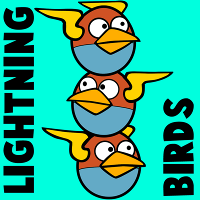 400x400 How To Draw Lightning Birds From Angry Birds Space With Easy Step