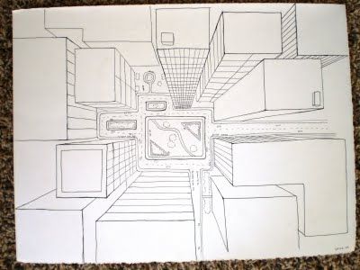 400x300 I Like The Idea Of A One Point Perspective Drawing, Birds Eye View