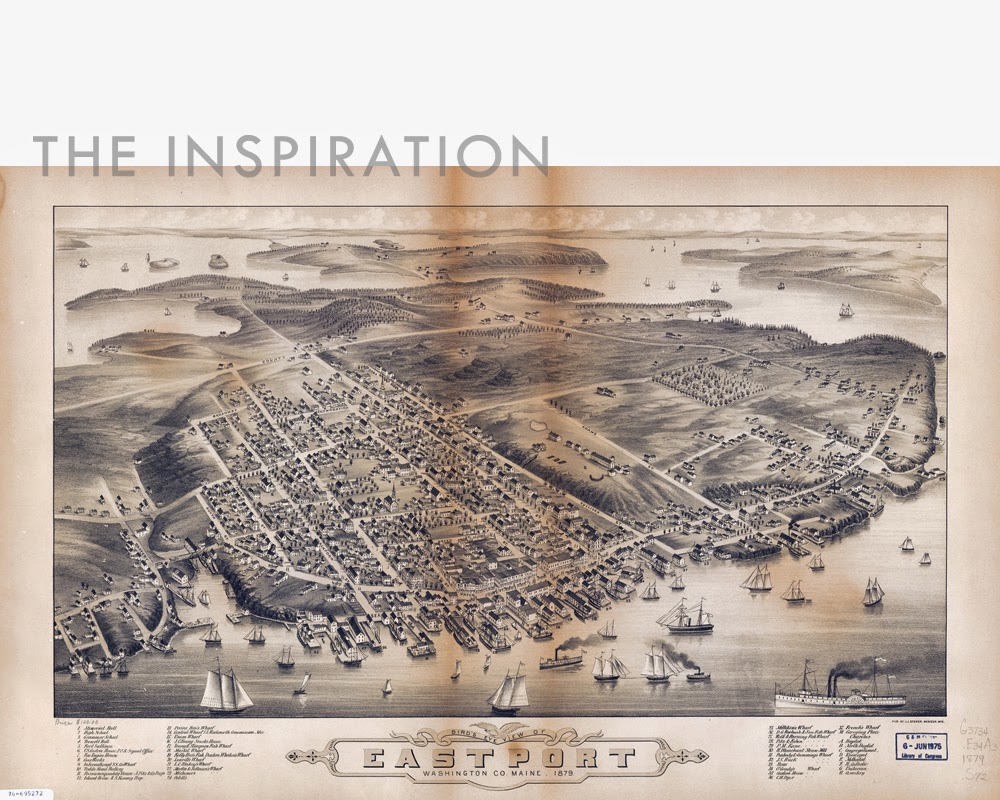 1000x800 Turn Of The Centuries A Bird's Eye View Drawing Of Eastport Maine