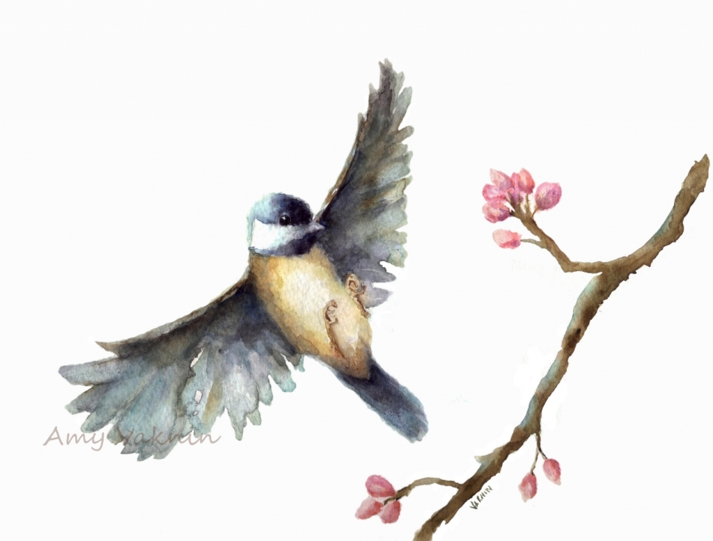 1024x778 Watercolor Painting Of Birds Pin Watercolor Birds Flying