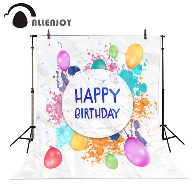 640x640 Allenjoy Watercolor Birthday Photographic Background Drawing