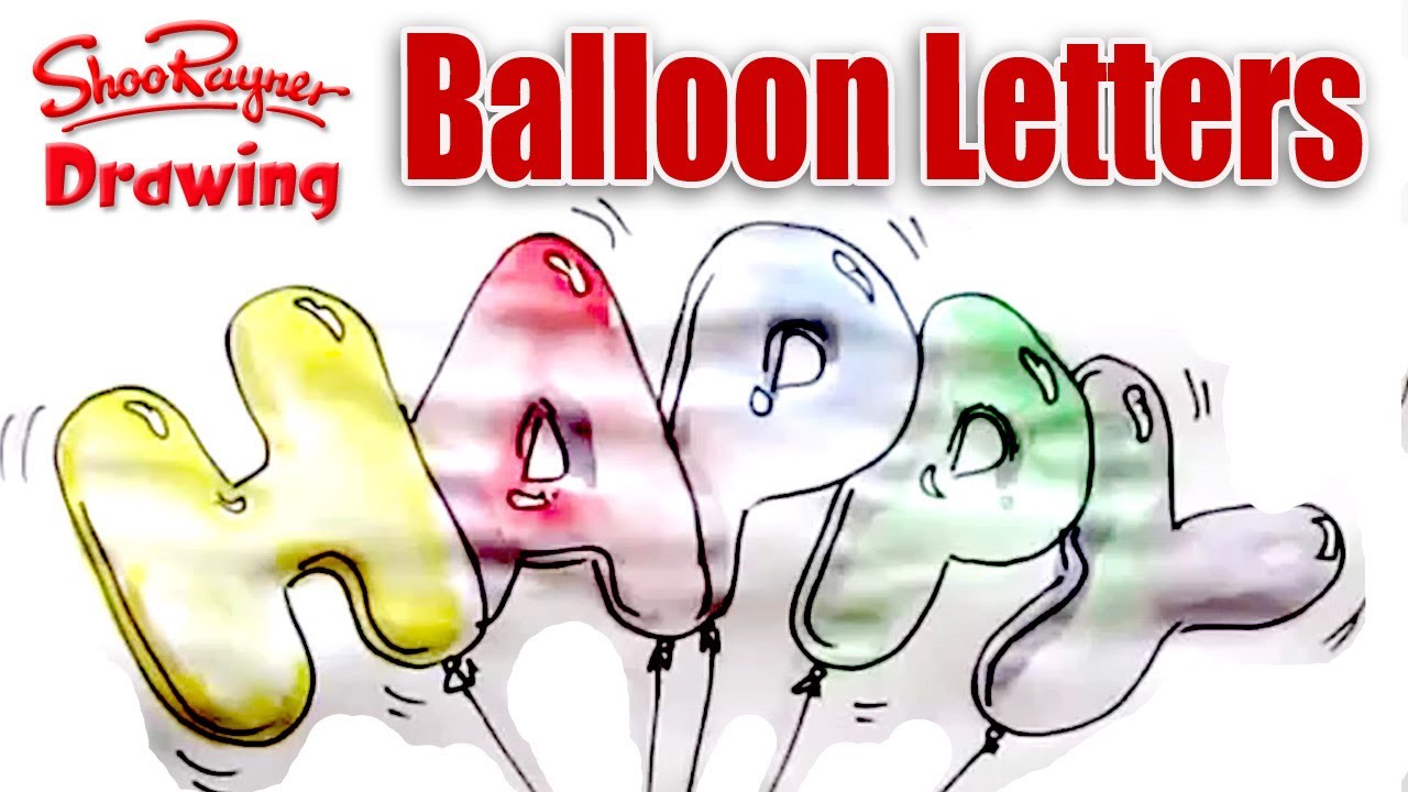 1280x720 How To Draw And Paint Balloon Letters