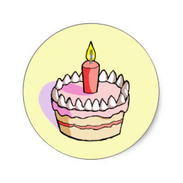 260x260 Birthday Cake Drawing Stickers Zazzle