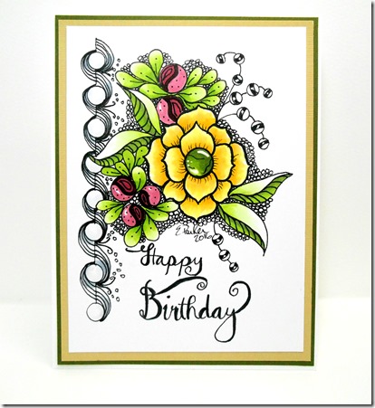 414x451 In A World Of Craft Birthday Card Original Art Art 2016