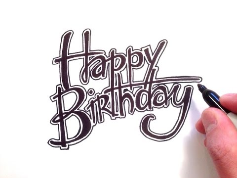 480x360 How To Draw Happy Birthday In Cursive