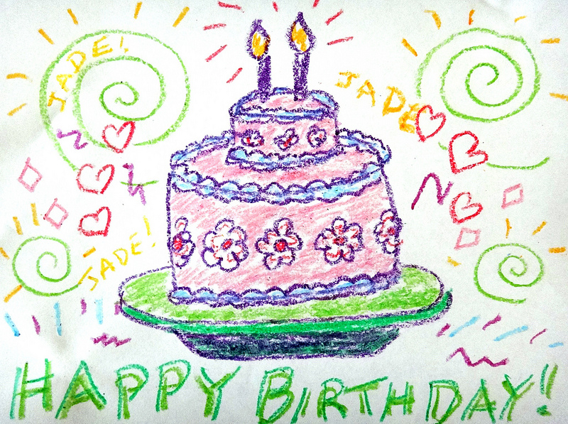 800x597 Happy Birthday 2nd Birthday Drawings For Jade