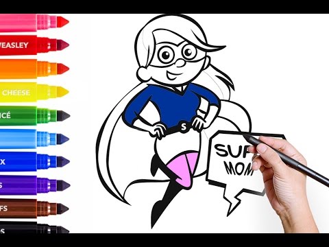 480x360 Draw And Colour A Supermom Birthday Gift Ideas For Mom