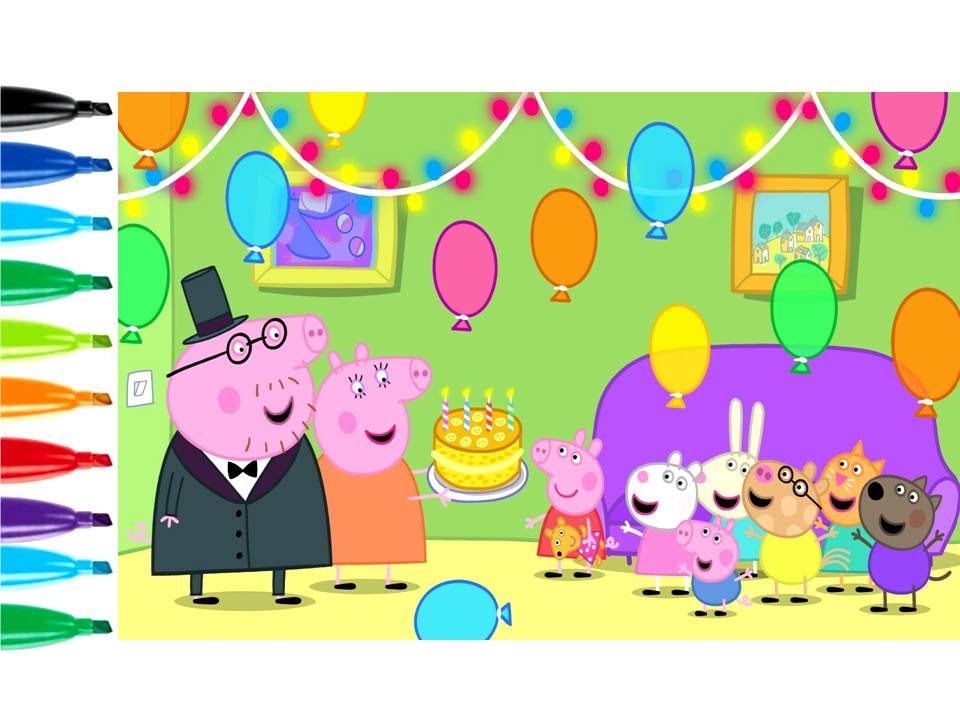 960x720 Drawing Tutorial For Kids George Birthday Party Coloring Book Kids