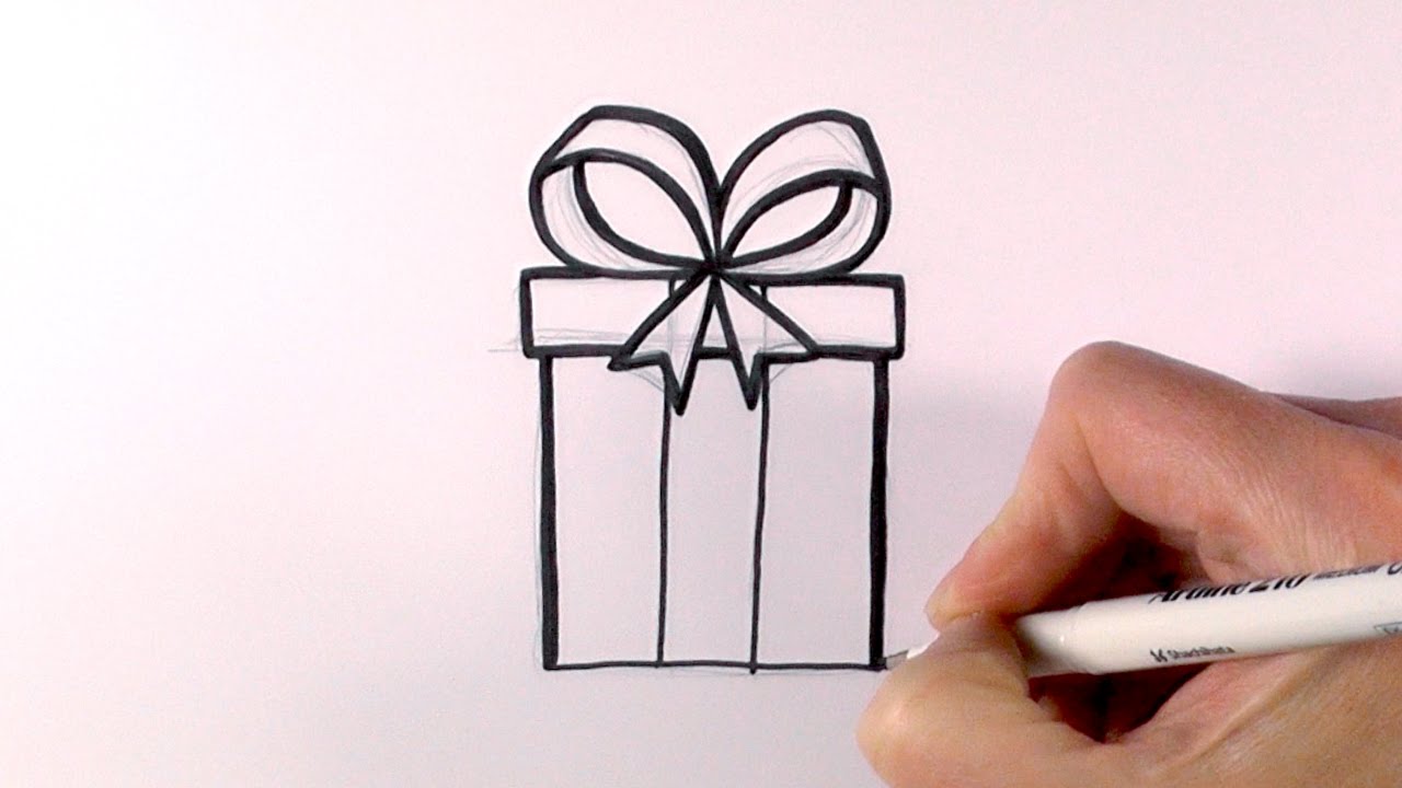 1280x720 How To Draw A Christmas Present