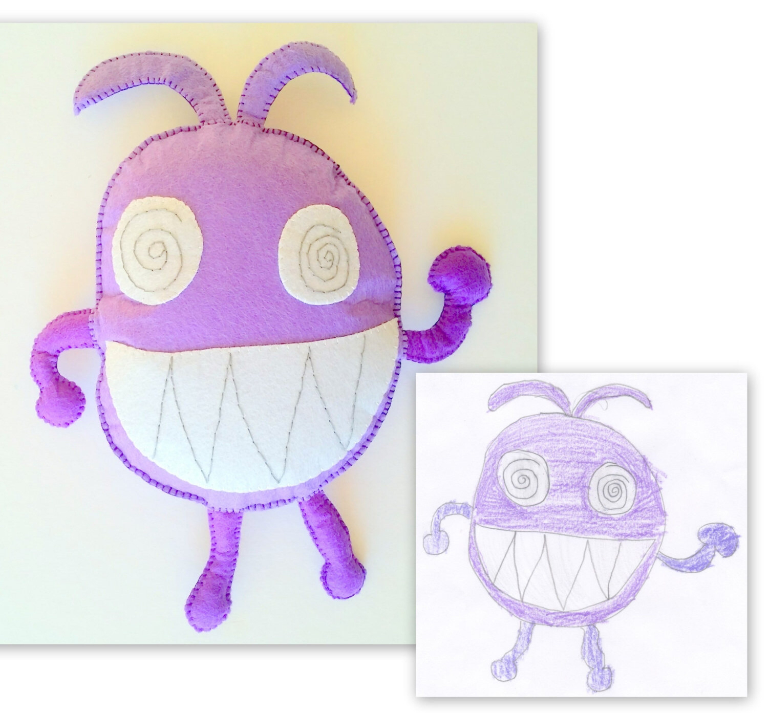 1500x1393 Personalized Gift Toy Monster, Plush Kids Drawing, Doll