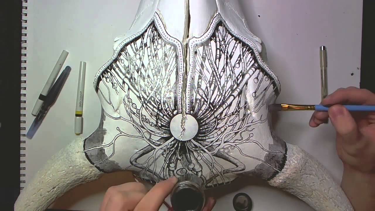 1280x720 Drawing On A Bison Skull