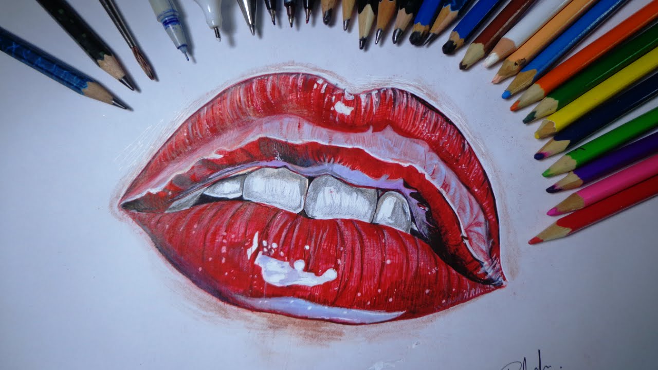 1280x720 How To Draw Lips How To Draw Lips Step By Step Lips Drawing