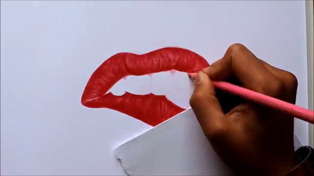 1280x720 Time Lapse Lip Drawing