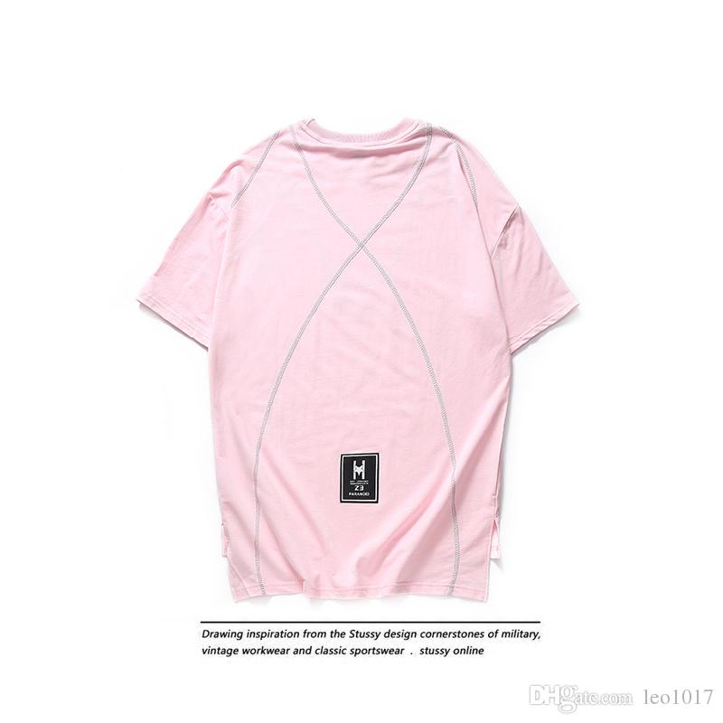 800x800 Side Split Front Short Back Long Hip Hop T Shirt Men 2017 Summer