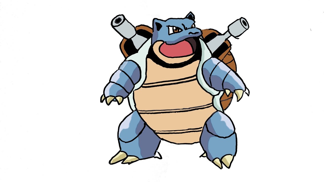 1280x720 How To Draw Blastoise (Pokemon)
