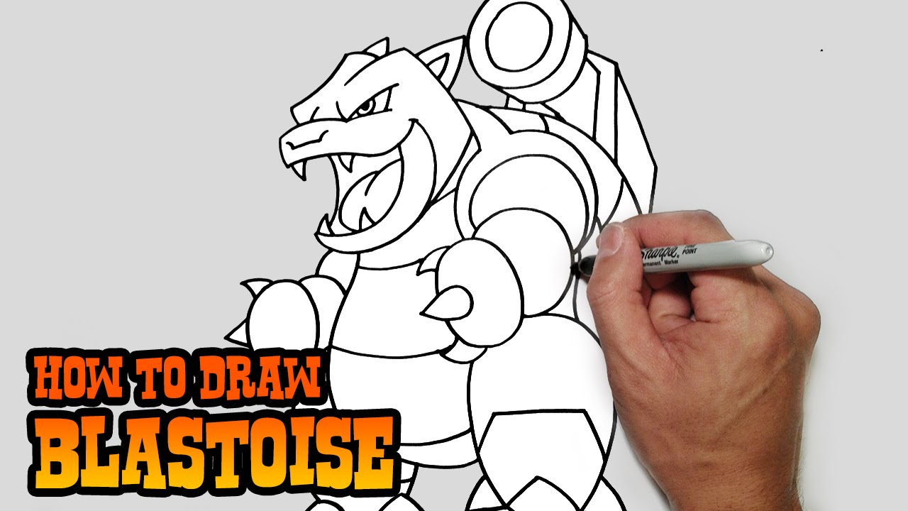 1280x720 How To Draw Blastoise Pokemon
