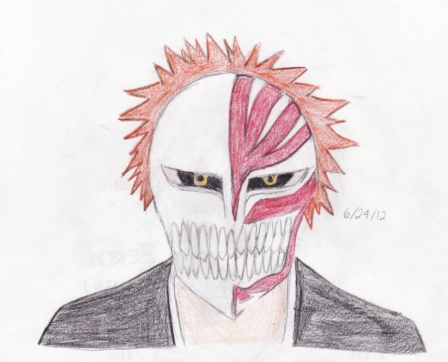 900x727 Bleach Ichigo Hollow Drawing By K Popfan00