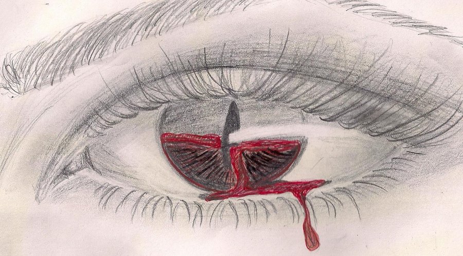 900x499 Bleeding Eye Sketch By Bella Eugenia