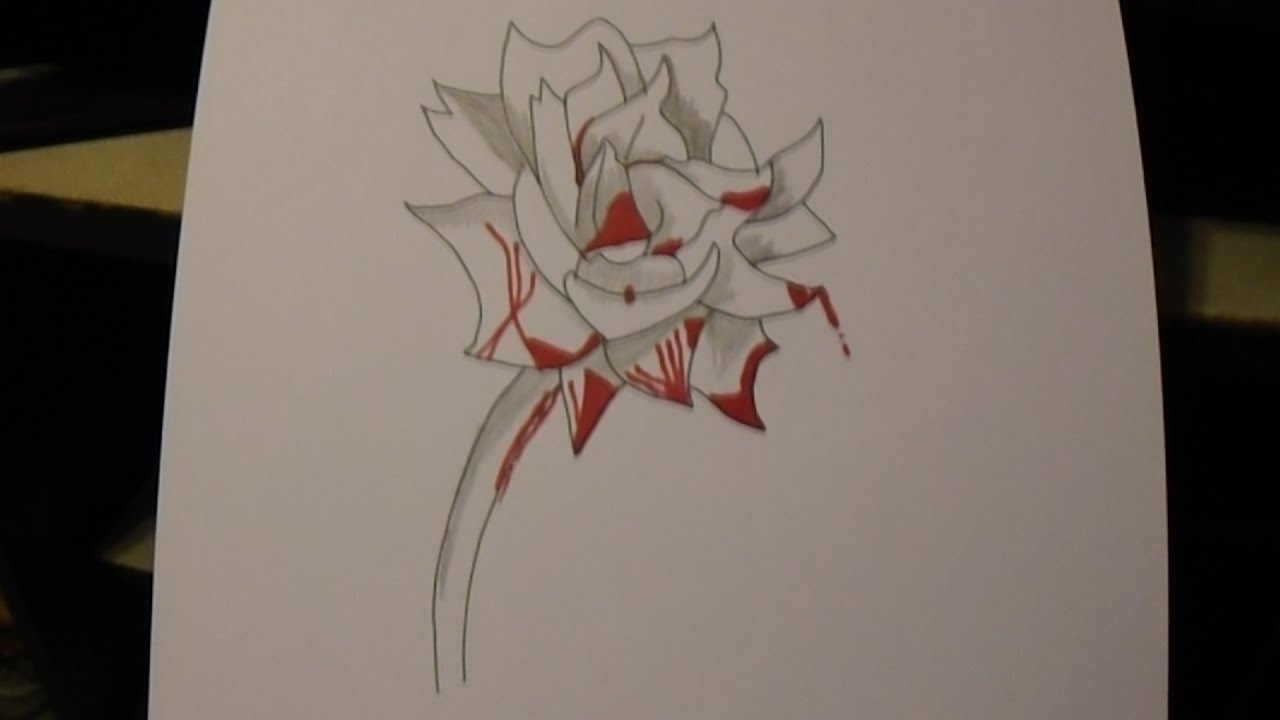 1280x720 Bleeding Rose Speed Drawing