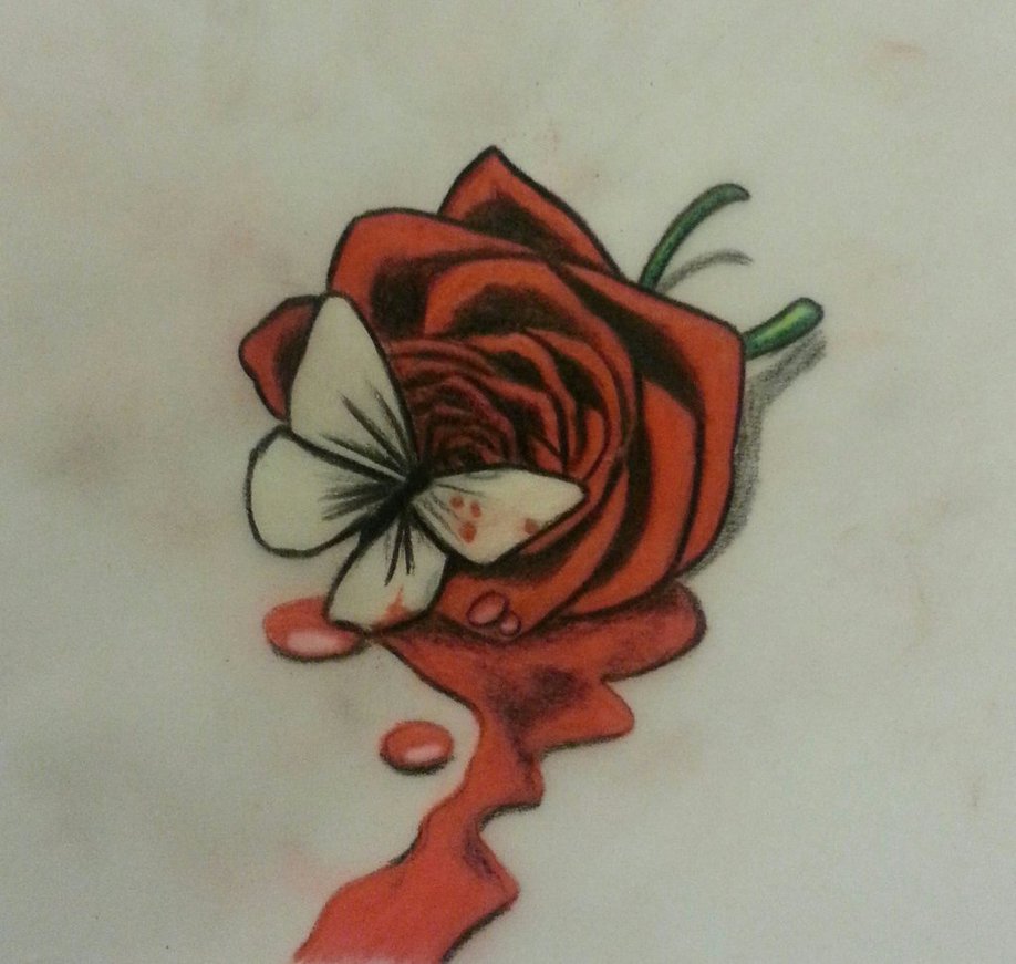 918x871 Bleeding Rose By Tattman79