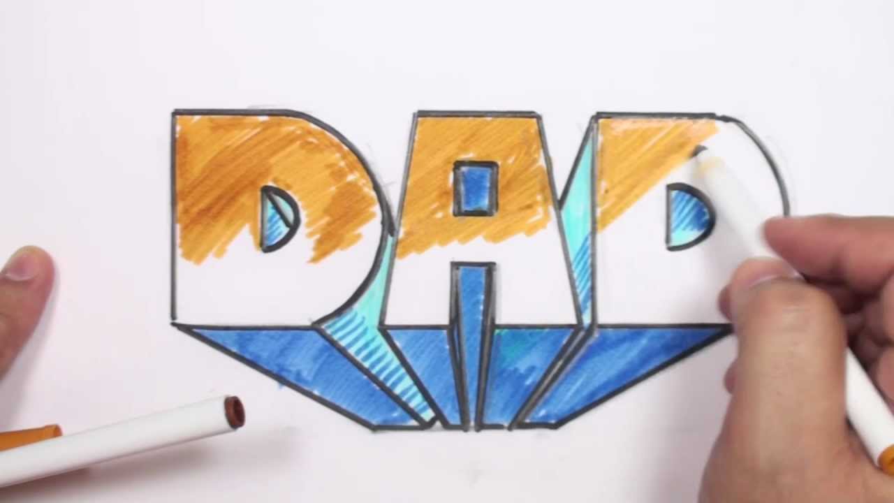1280x720 How To Draw 3d Block Letters