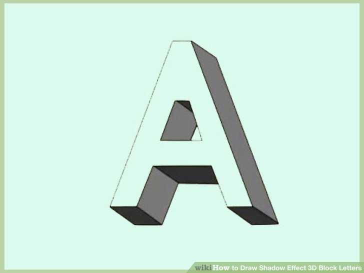728x546 How To Draw Shadow Effect 3d Block Letters (With Examples)