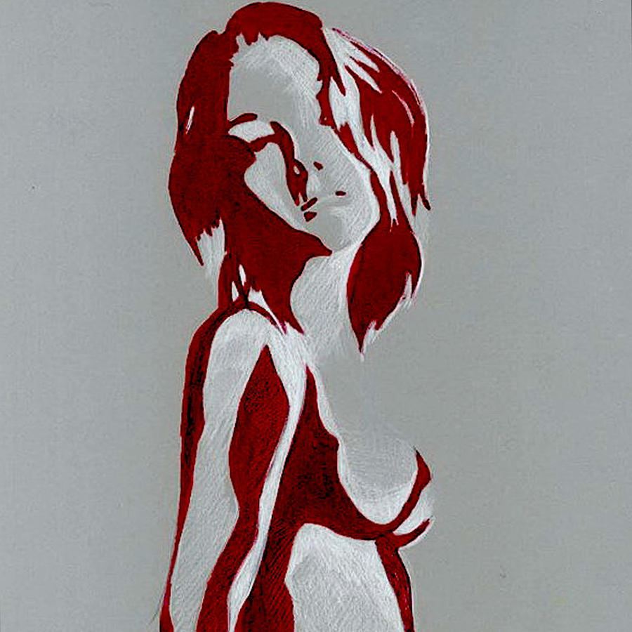 900x900 Bloody Naked Drawing By Hristina Tarpanova