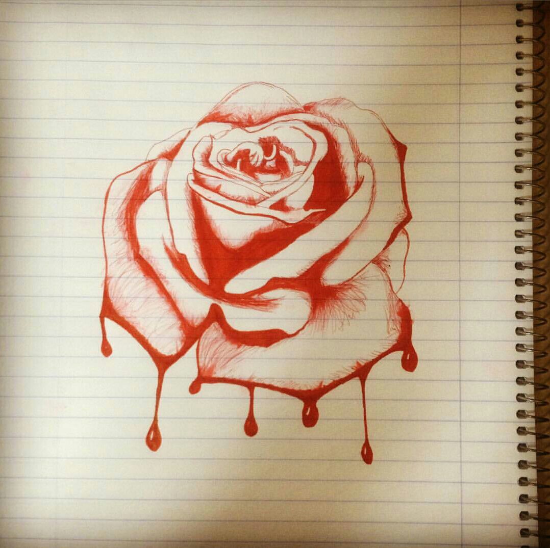 1078x1075 Bloody Rose Drawings