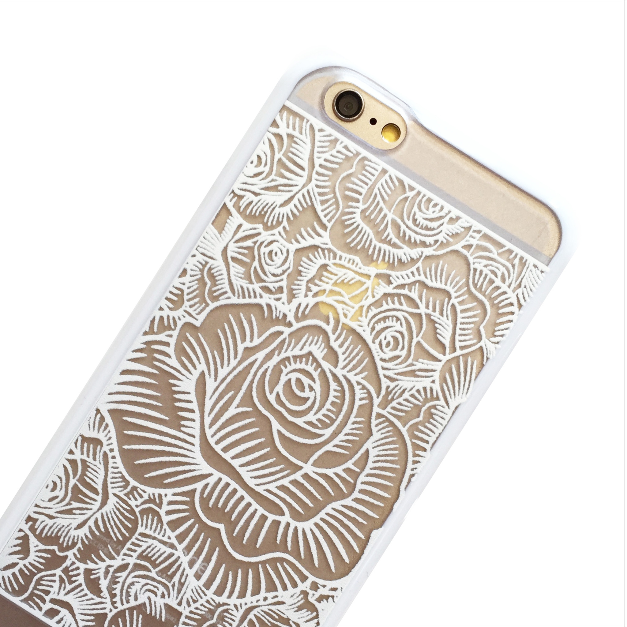 2048x2048 White Blooming Roses Iphone Case