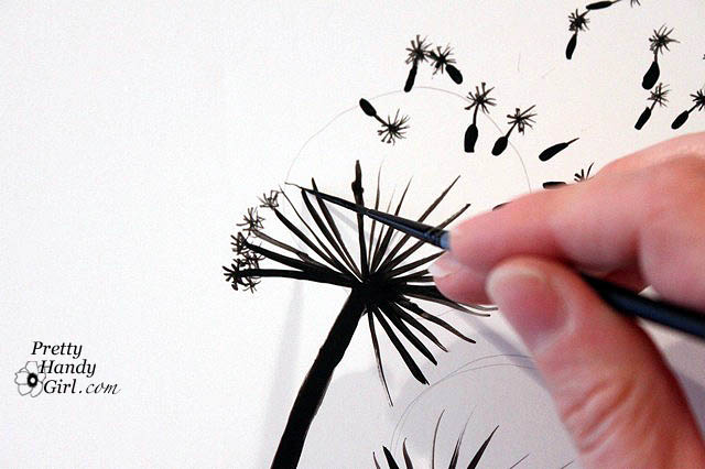 640x426 Tutorial For Painting Dandelion Wall Graphic