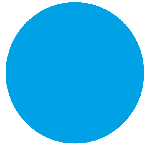 500x500 Label Blank Blue, Circle
