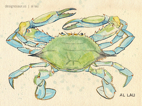 460x345 Illustration Blue Crab Illustrations, Watercolor And Paintings