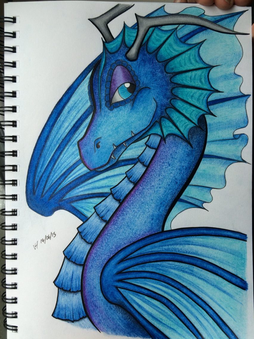 852x1136 Safira From Eragon. Finished This Polychromo Pencil Blue Dragon