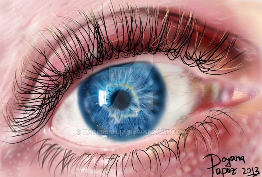 900x609 Blue Eye Drawing ) By Naturedaja