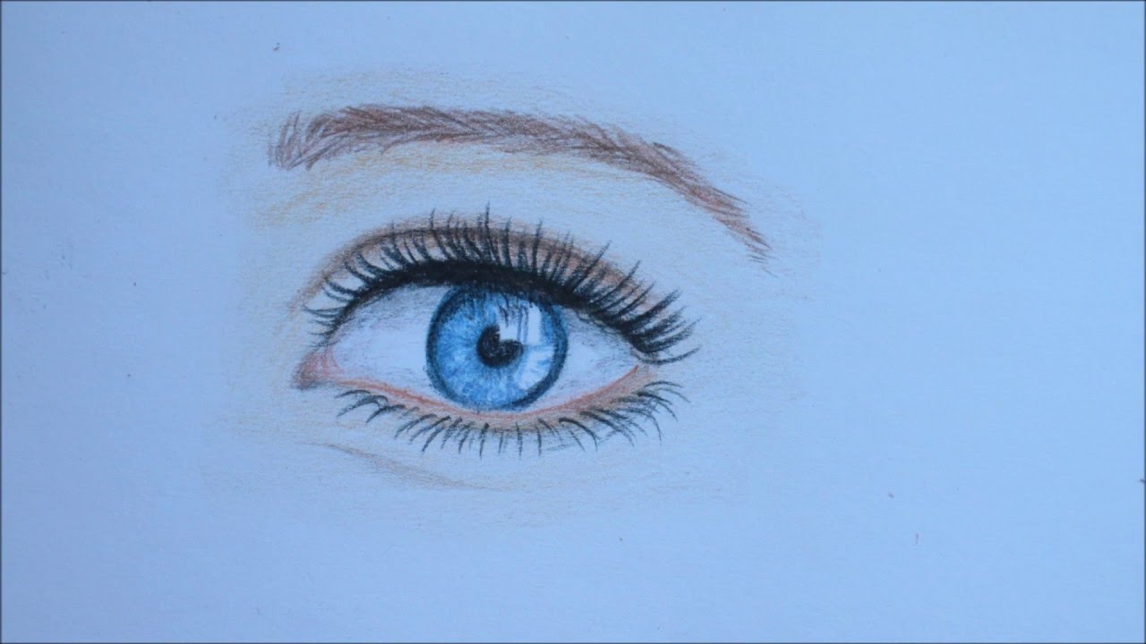 1280x720 How To Draw Realistic Eye Blue Eyes