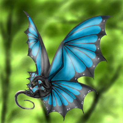 400x400 Blue Morpho Butterfly Dragon By 0 Stargazer 0