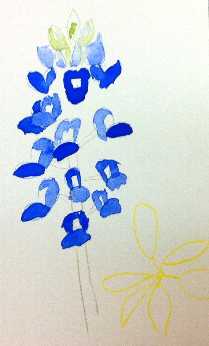 728x1206 Texas Hill Country Art How To Paint A Bluebonnet