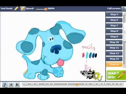 480x360 How To Draw Blue From Blue's Clues