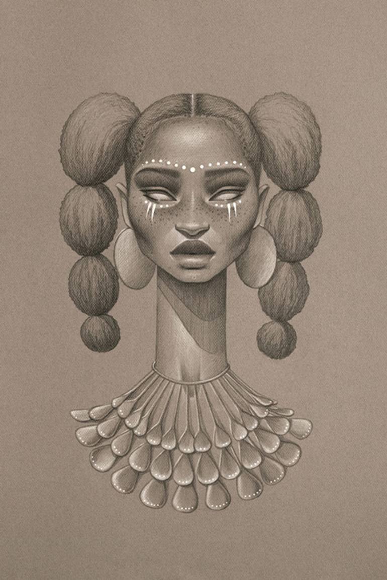 770x1155 Saatchi Art Nebula Blues Drawing By Sara Golish