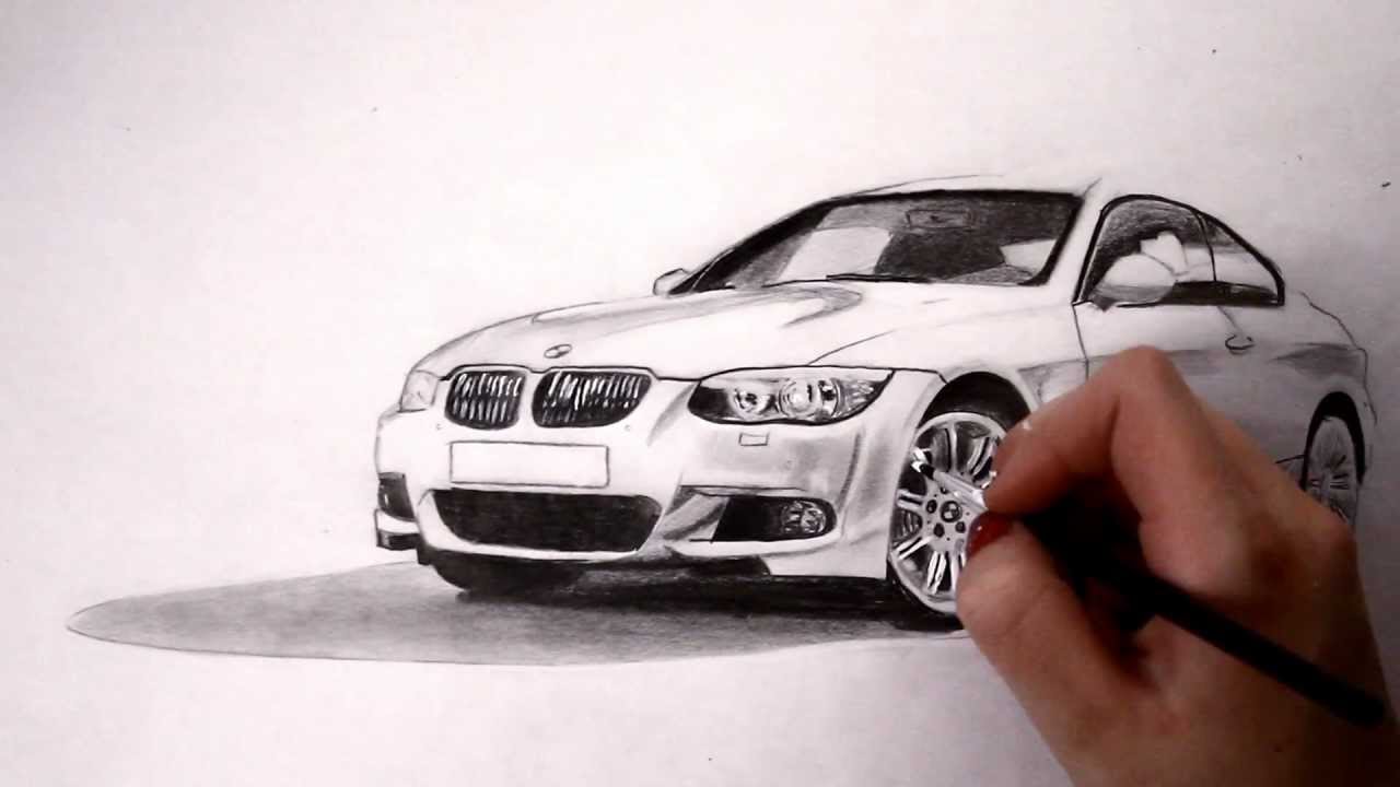 1280x720 Bmw Pencil Drawing