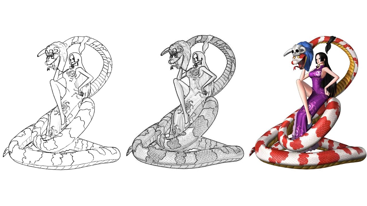 1280x720 Drawing Boa Hancock Shichibukai Kuja Pirates