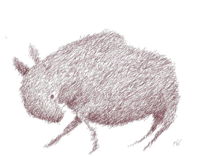 770x616 Saatchi Art Wild Boar Drawing By Mm Gilbert