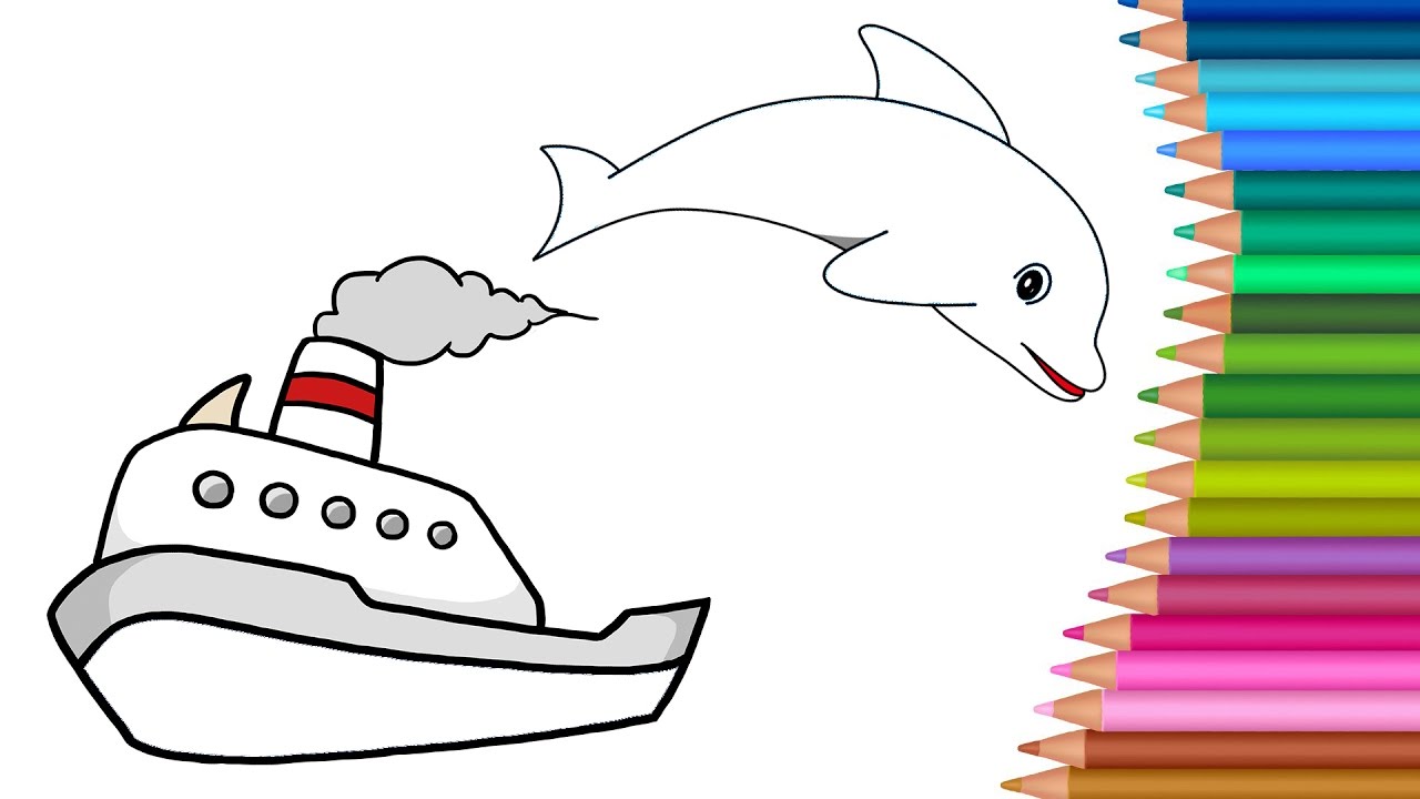 1280x720 Boat Coloring Pages Colours Kids Kids Drawing Colors