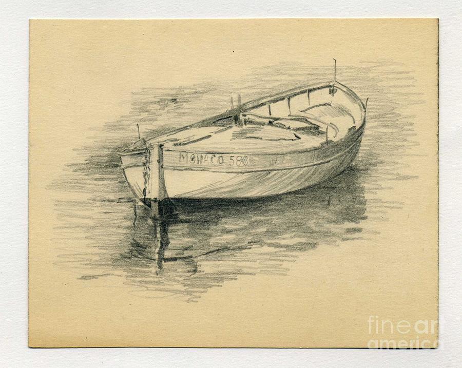 900x717 Rowing Boat Drawing By John Chatterley