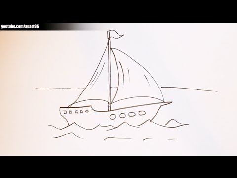 480x360 How To Draw A Boat On Water