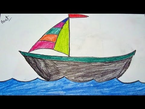 480x360 How To Draw A Sailboat On Water Easy Tutorial Drawing A Boat