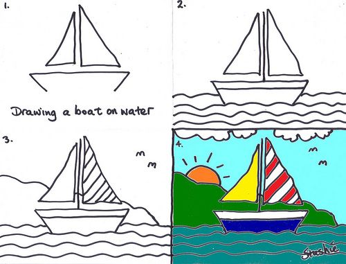 500x381 Lesson 3 Drawing A Boat Boating, Boat Drawing And Drawings