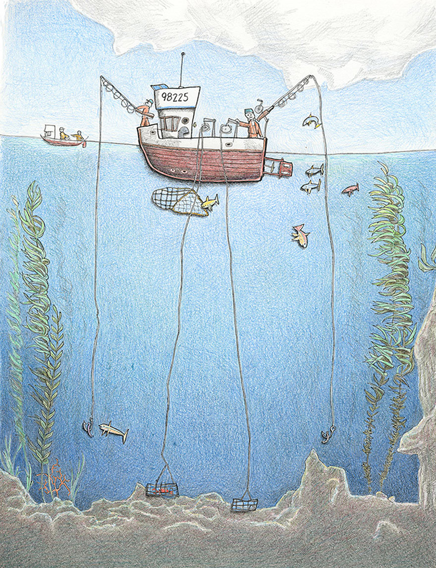 880x1146 Peek Below Ship Decks In Illustrations Inspired By My Time At Sea